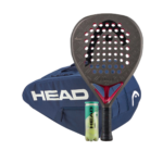 Head Set Coello PRO + Head Tour Padel M Navy Padeltasche + Head ONE Padelbälle Dose